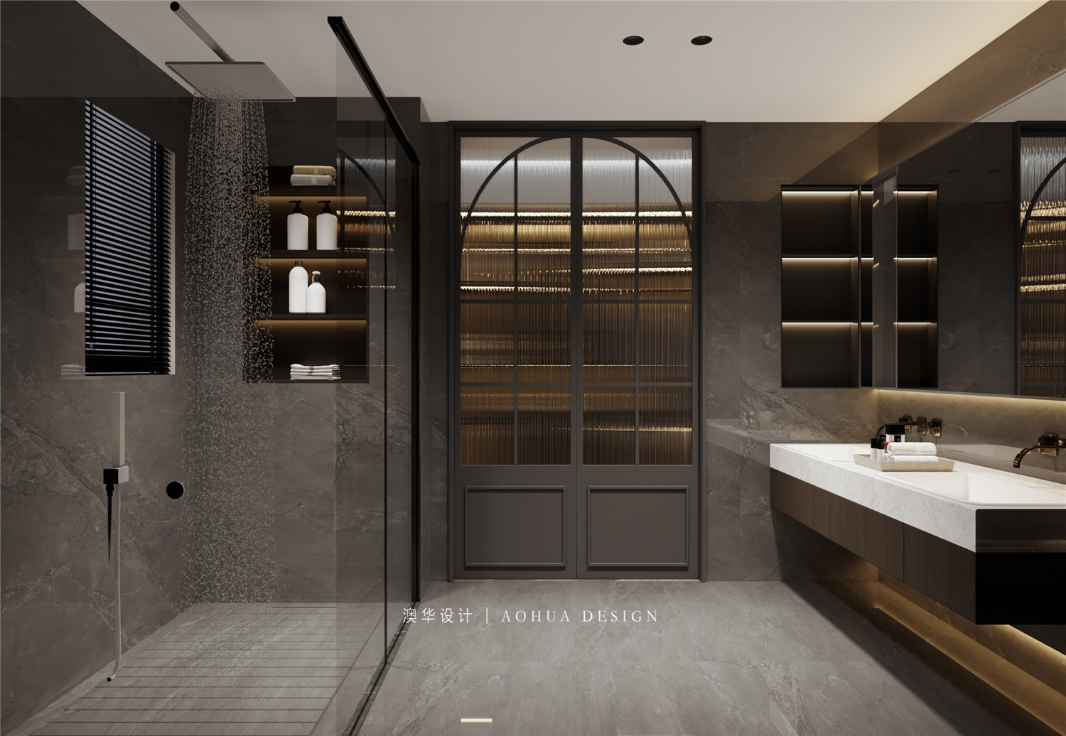 华发中央首府装修,意式轻奢