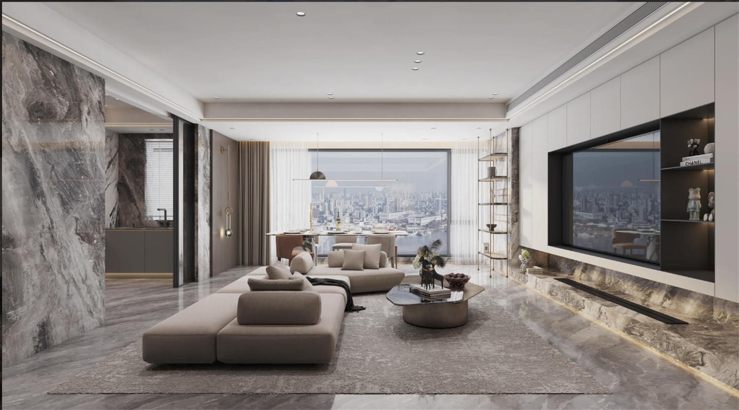 海珀滨江装修,大平层装修