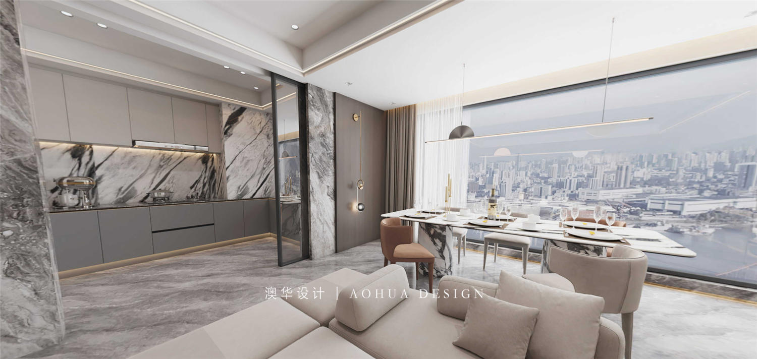 海珀滨江装修,大平层装修