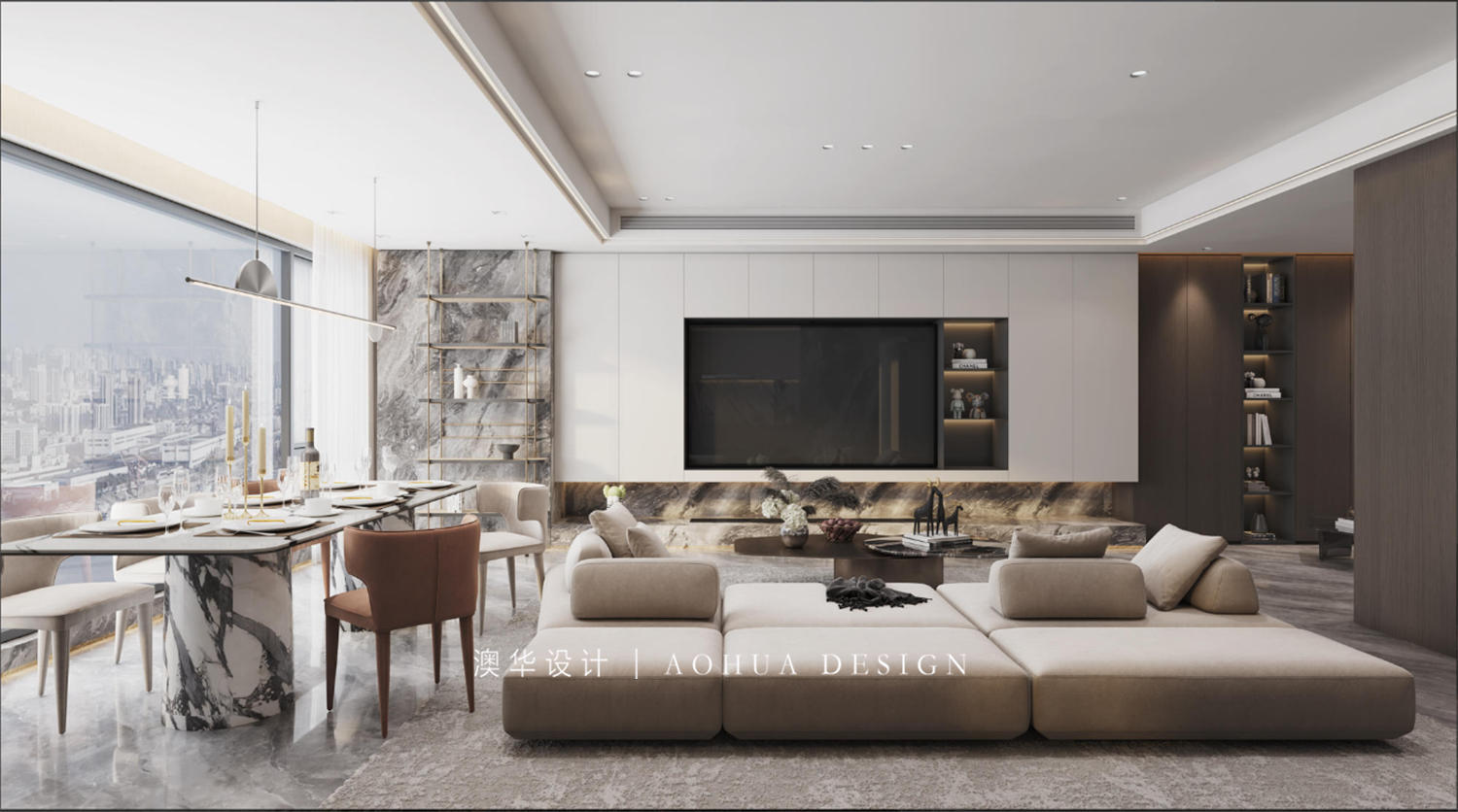 海珀滨江装修,大平层装修