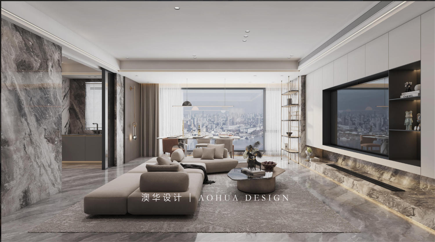 海珀滨江装修,大平层装修