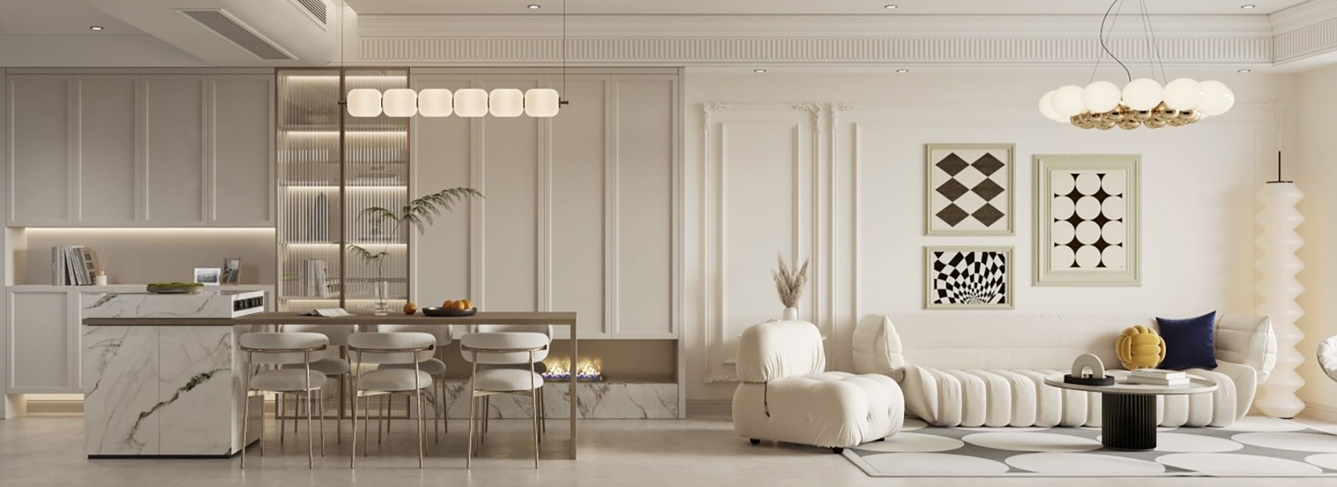 华侨城欢乐天际装修,法式轻奢风格