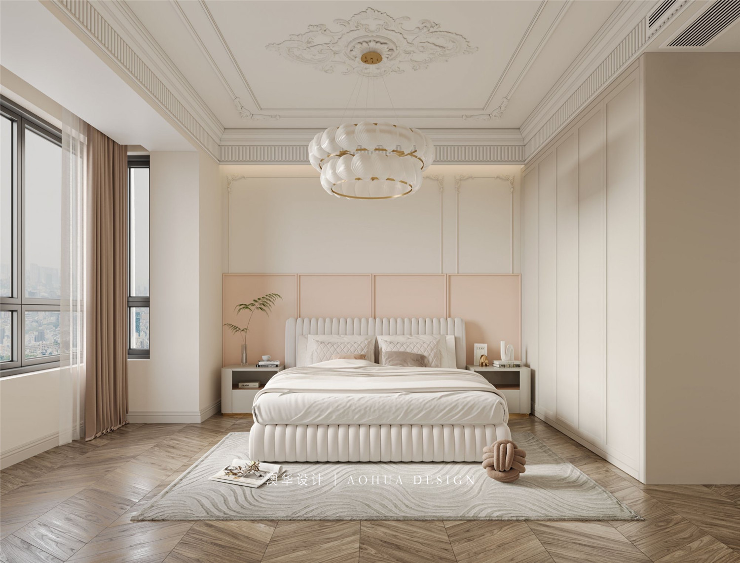 华侨城欢乐天际装修,法式轻奢风格