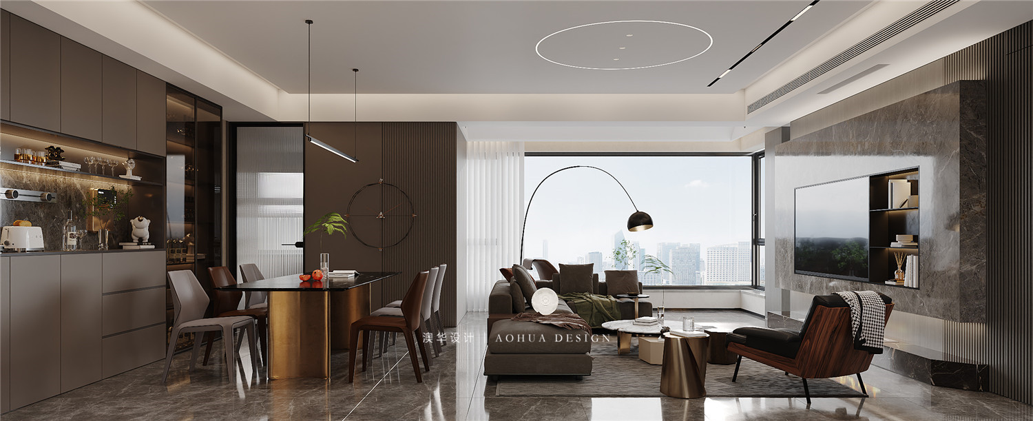 御江壹品青山樽装修,意式轻奢风格