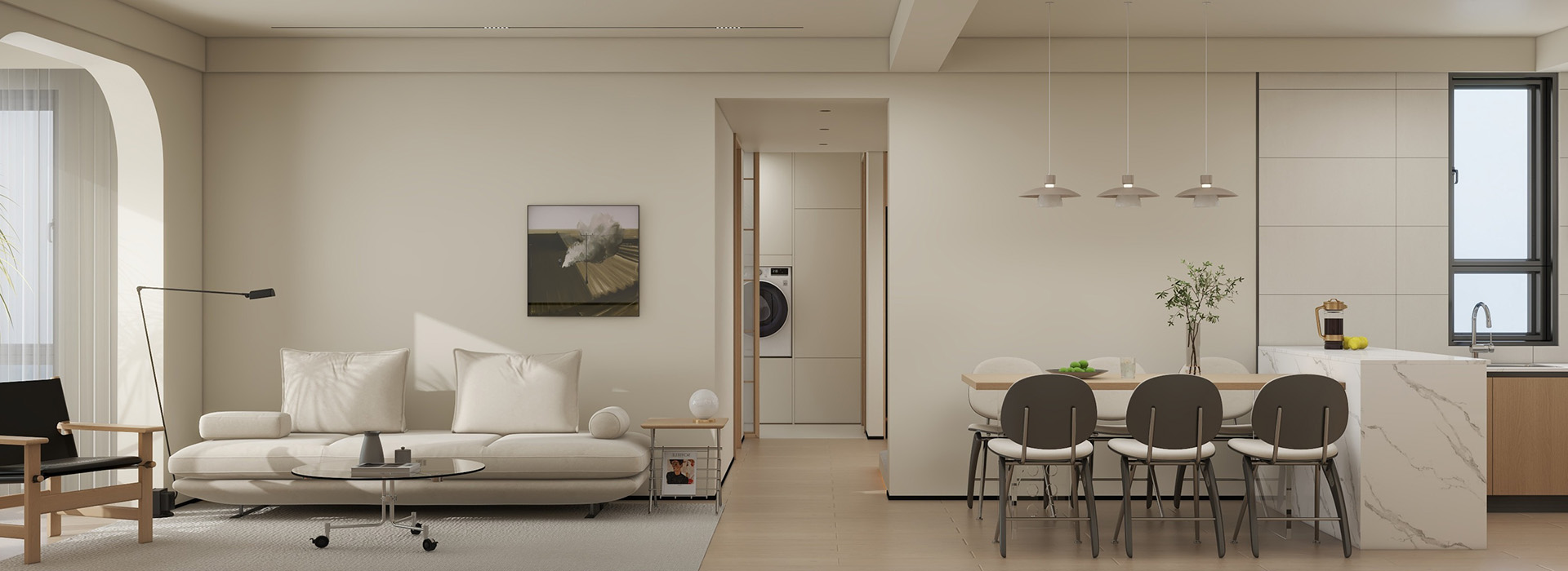 金辉世界城装修,现代原木风格