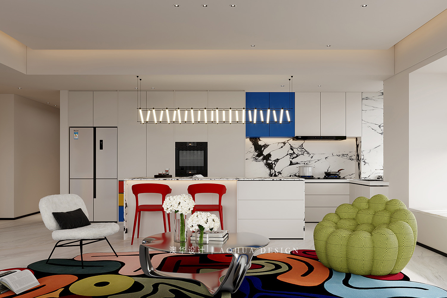 大户型装修,孟菲斯风格