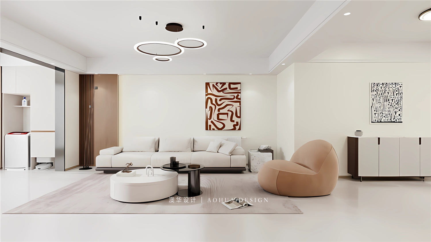 东方海棠花园装修,大平层装修