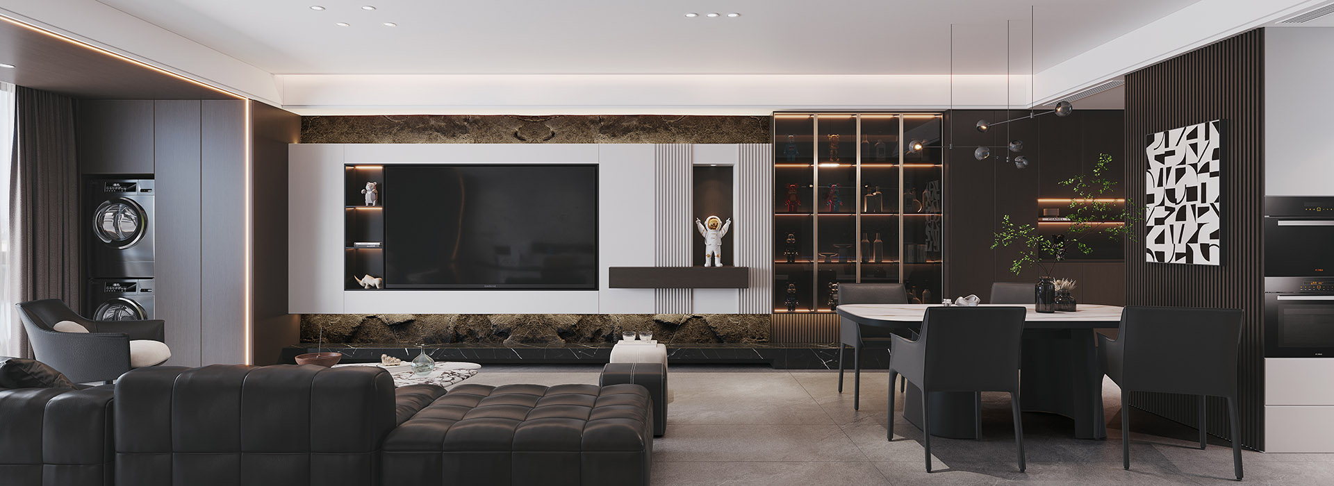 华侨城欢乐天际装修,大平层装修